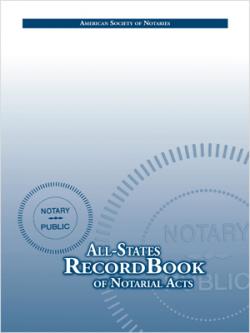 ASN All-States Notary Recordbook, Ohio